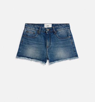 Women's Ami Paris Mini Denim Blue | ami-AU621