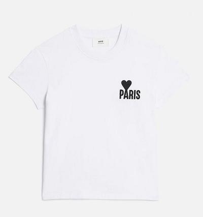 Women's Ami Paris Paris Ami de Coeur T Shirts White | ami-AU282