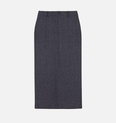Women's Ami Paris Pencil With Slits Suits Grey | ami-AU460