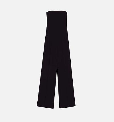 Women's Ami Paris Strapless Jumpsuits Black | ami-AU226