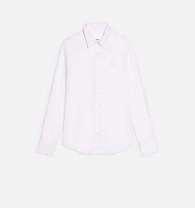 Women's Ami Paris Tonal Ami de Coeur Shirts White | ami-AU160