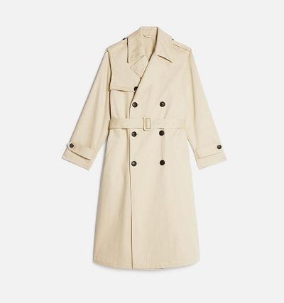 Women's Ami Paris Trench Jackets Khaki | ami-AU546