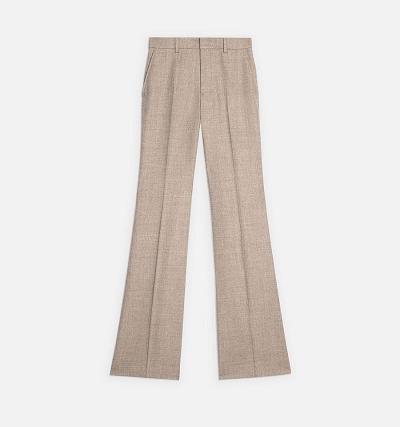 Women's Ami Paris flared tailored Pants Khaki | ami-AU274